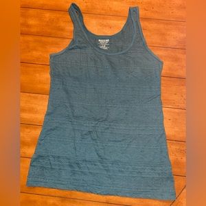 Mossimo forest green/teal blue tank top, size large. EUC. Great layering shirt